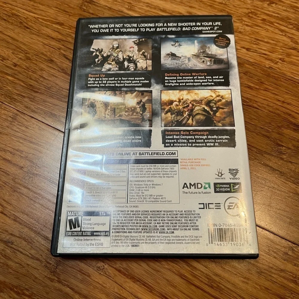 Battlefield Bad Company 2 AND Battlefield 3 Limited Edition DVD bundle.